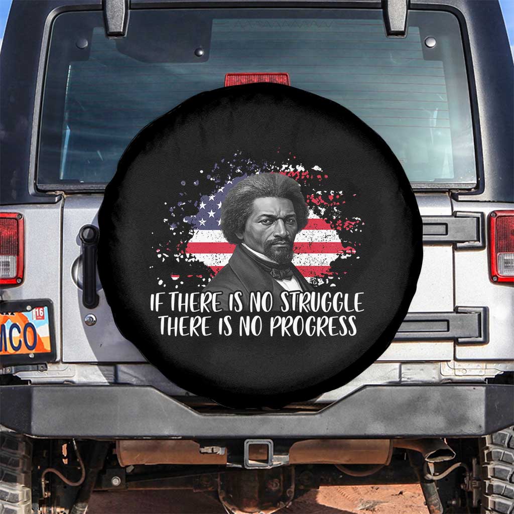Frederick Douglass American Flag Spare Tire Cover Is There Is No Struggle There Is No Progress - Wonder Print Shop