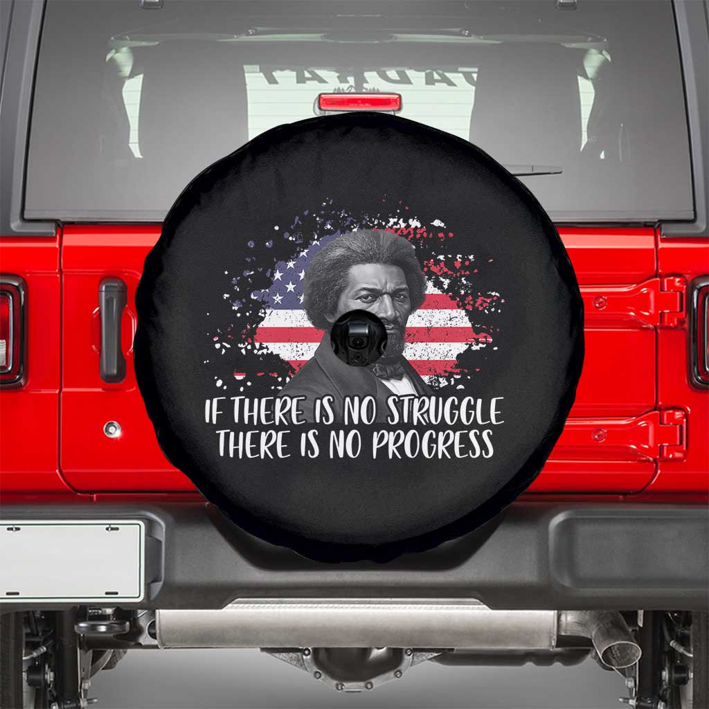 Frederick Douglass American Flag Spare Tire Cover Is There Is No Struggle There Is No Progress - Wonder Print Shop