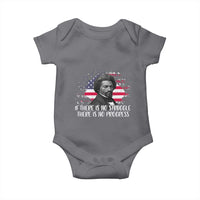 Frederick Douglass American Flag Baby Onesie Is There Is No Struggle There Is No Progress - Wonder Print Shop