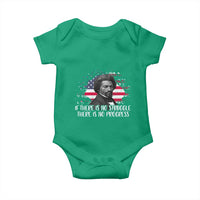 Frederick Douglass American Flag Baby Onesie Is There Is No Struggle There Is No Progress - Wonder Print Shop