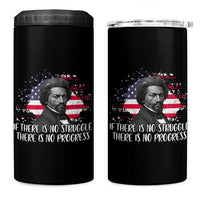 Frederick Douglass American Flag 4 in 1 Can Cooler Tumbler Is There Is No Struggle There Is No Progress - Wonder Print Shop