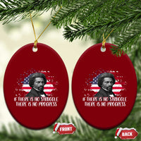 Frederick Douglass American Flag Ceramic Ornament Is There Is No Struggle There Is No Progress - Wonder Print Shop