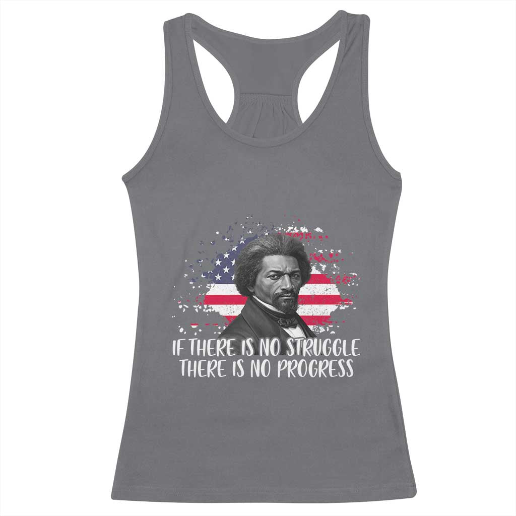 Frederick Douglass American Flag Racerback Tank Top Is There Is No Struggle There Is No Progress - Wonder Print Shop