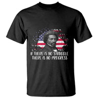 Frederick Douglass American Flag T Shirt Is There Is No Struggle There Is No Progress - Wonder Print Shop