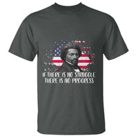 Frederick Douglass American Flag T Shirt Is There Is No Struggle There Is No Progress - Wonder Print Shop