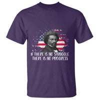 Frederick Douglass American Flag T Shirt Is There Is No Struggle There Is No Progress - Wonder Print Shop