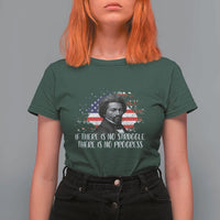 Frederick Douglass American Flag T Shirt For Women Is There Is No Struggle There Is No Progress - Wonder Print Shop