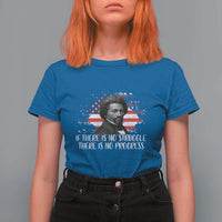 Frederick Douglass American Flag T Shirt For Women Is There Is No Struggle There Is No Progress - Wonder Print Shop