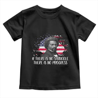 Frederick Douglass American Flag Toddler T Shirt Is There Is No Struggle There Is No Progress - Wonder Print Shop