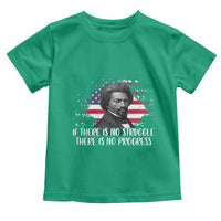 Frederick Douglass American Flag Toddler T Shirt Is There Is No Struggle There Is No Progress - Wonder Print Shop