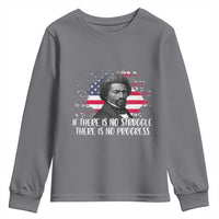 Frederick Douglass American Flag Youth Sweatshirt Is There Is No Struggle There Is No Progress - Wonder Print Shop