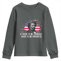 Frederick Douglass American Flag Youth Sweatshirt Is There Is No Struggle There Is No Progress - Wonder Print Shop