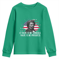 Frederick Douglass American Flag Youth Sweatshirt Is There Is No Struggle There Is No Progress - Wonder Print Shop