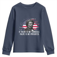 Frederick Douglass American Flag Youth Sweatshirt Is There Is No Struggle There Is No Progress - Wonder Print Shop