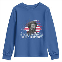 Frederick Douglass American Flag Youth Sweatshirt Is There Is No Struggle There Is No Progress - Wonder Print Shop