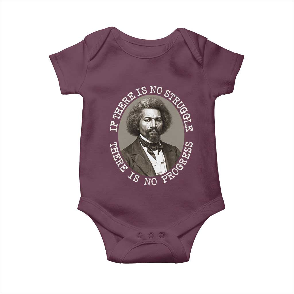 Frederick Douglass Pride Quote Baby Onesie Is There Is No Struggle There Is No Progress - Wonder Print Shop