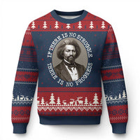 Frederick Douglass Pride Quote Ugly Christmas Sweater Is There Is No Struggle There Is No Progress - Wonder Print Shop