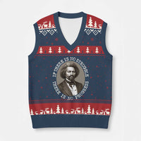 Frederick Douglass Pride Quote V-Neck Knit Sweater Vest Is There Is No Struggle There Is No Progress - Wonder Print Shop