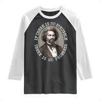 Frederick Douglass Pride Quote Raglan Shirt Is There Is No Struggle There Is No Progress - Wonder Print Shop