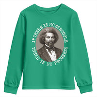Frederick Douglass Pride Quote Youth Sweatshirt Is There Is No Struggle There Is No Progress - Wonder Print Shop