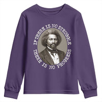 Frederick Douglass Pride Quote Youth Sweatshirt Is There Is No Struggle There Is No Progress - Wonder Print Shop