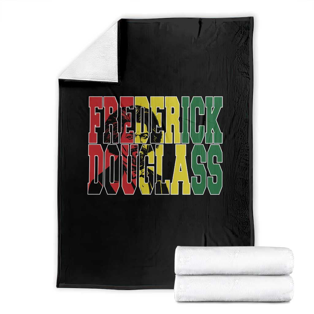 Frederick Douglass Throw Blanket Pan African Flag Black History Month - Wonder Print Shop