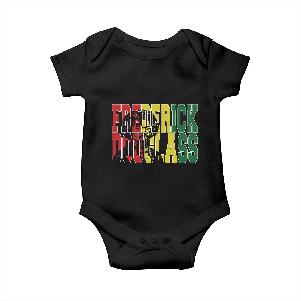Frederick Douglass Baby Onesie Pan African Flag Black History Month - Wonder Print Shop