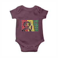 Frederick Douglass Baby Onesie Pan African Flag Black History Month - Wonder Print Shop