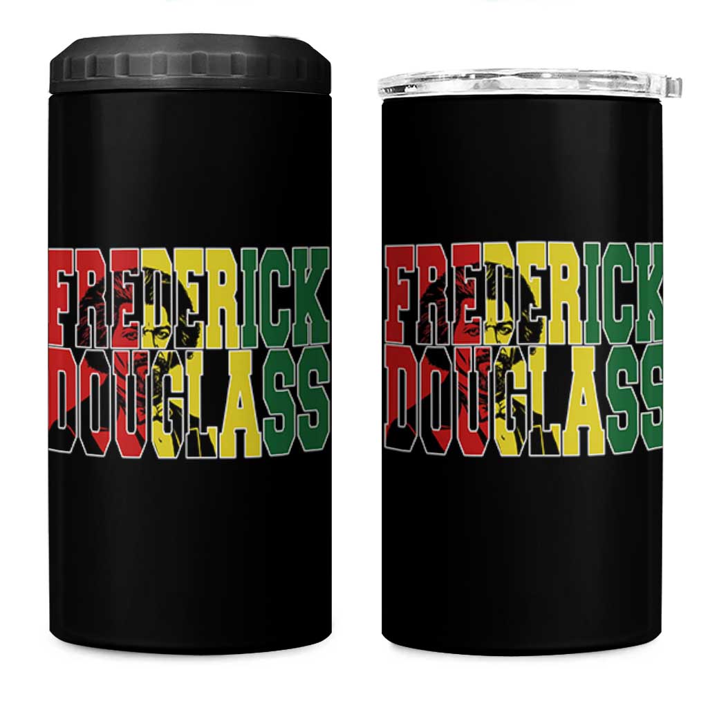 Frederick Douglass 4 in 1 Can Cooler Tumbler Pan African Flag Black History Month - Wonder Print Shop