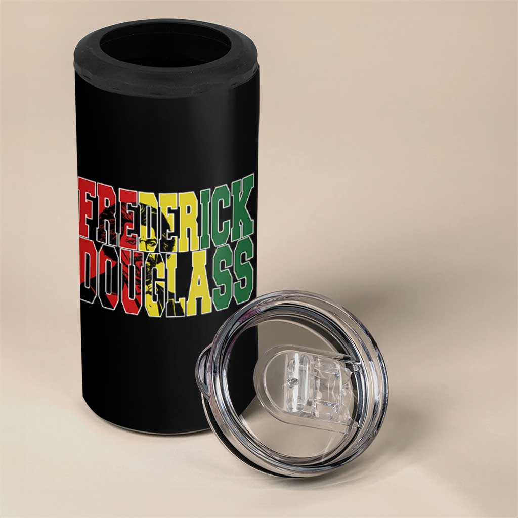 Frederick Douglass 4 in 1 Can Cooler Tumbler Pan African Flag Black History Month - Wonder Print Shop