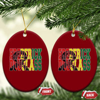 Frederick Douglass Ceramic Ornament Pan African Flag Black History Month - Wonder Print Shop