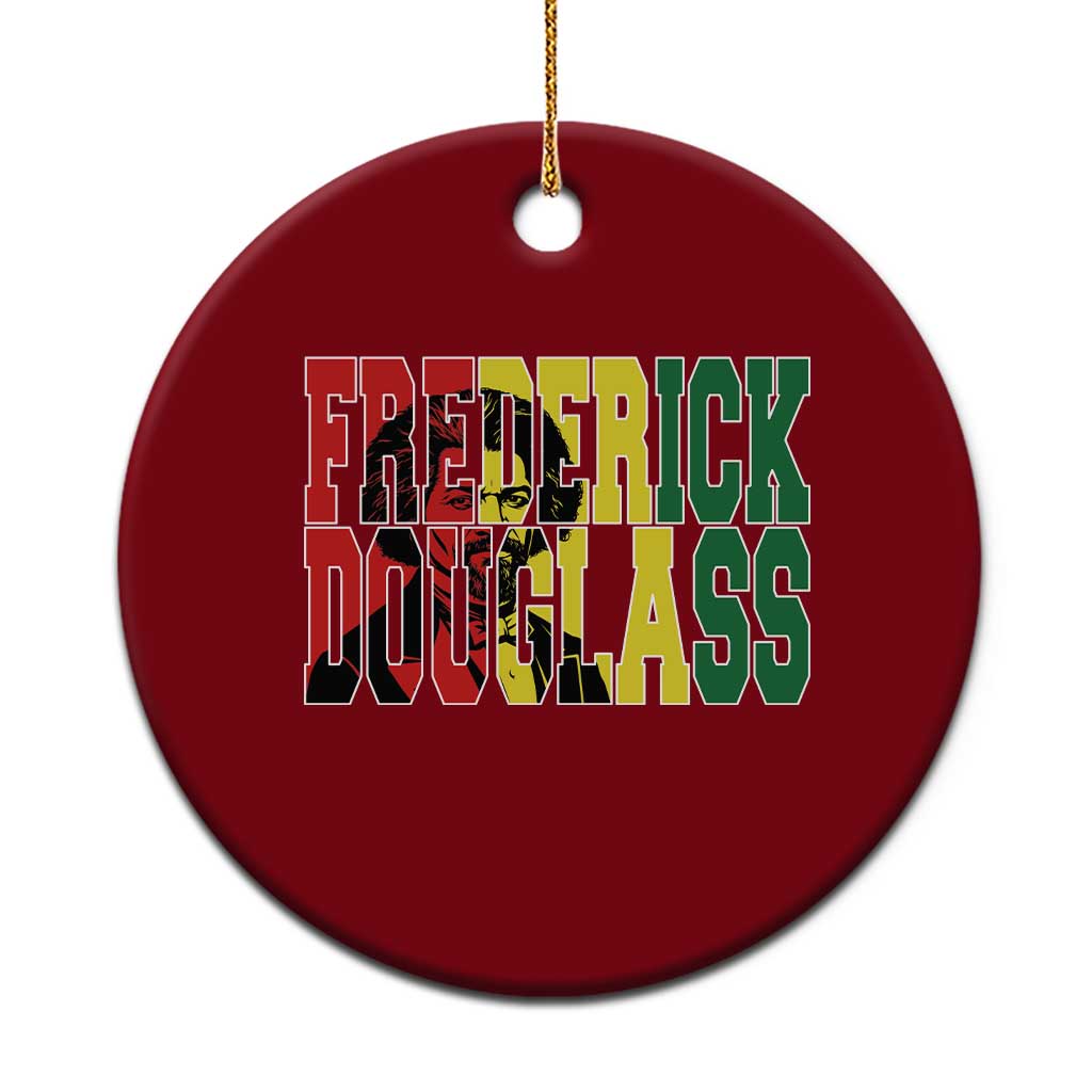 Frederick Douglass Ceramic Ornament Pan African Flag Black History Month - Wonder Print Shop