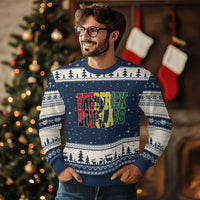 Frederick Douglass Ugly Christmas Sweater Pan African Flag Black History Month - Wonder Print Shop