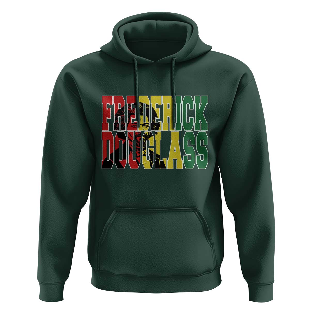 Frederick Douglass Hoodie Pan African Flag Black History Month - Wonder Print Shop