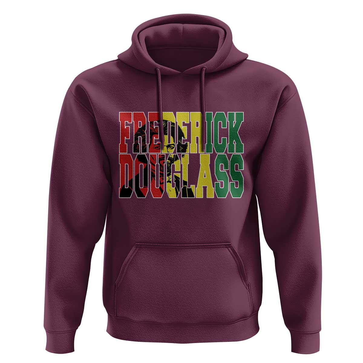 Frederick Douglass Hoodie Pan African Flag Black History Month - Wonder Print Shop