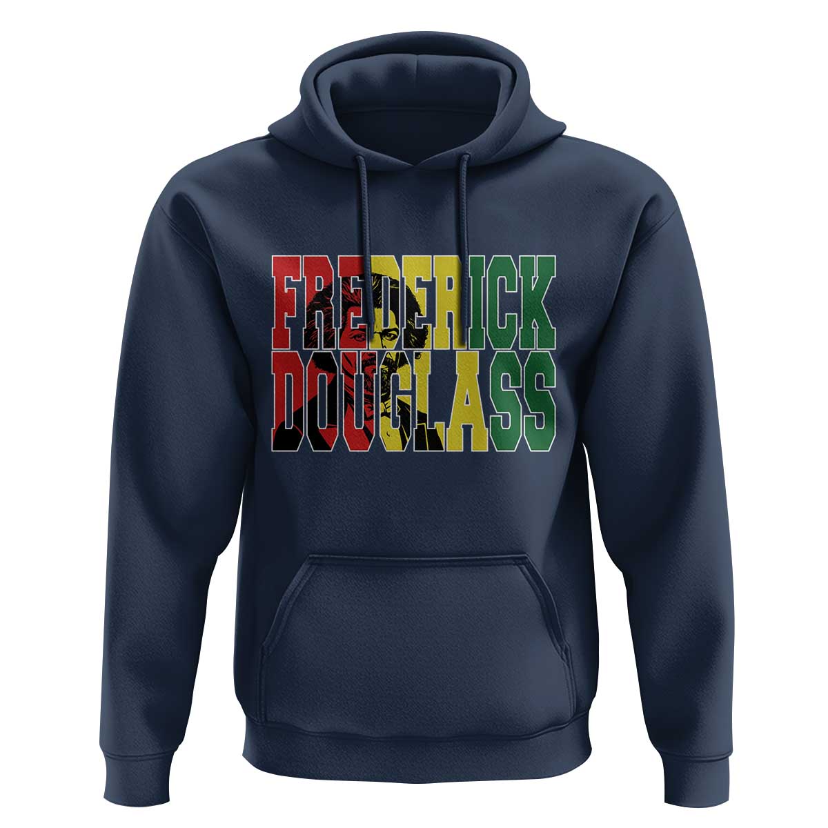 Frederick Douglass Hoodie Pan African Flag Black History Month - Wonder Print Shop