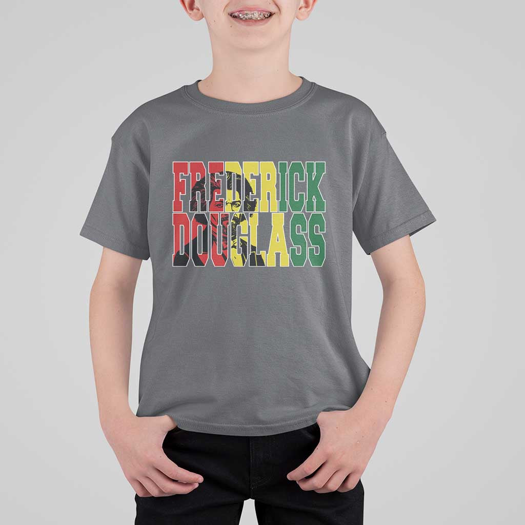 Frederick Douglass T Shirt For Kid Pan African Flag Black History Month - Wonder Print Shop
