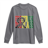 Frederick Douglass Long Sleeve Shirt Pan African Flag Black History Month - Wonder Print Shop