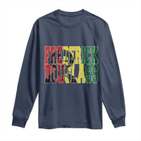 Frederick Douglass Long Sleeve Shirt Pan African Flag Black History Month - Wonder Print Shop