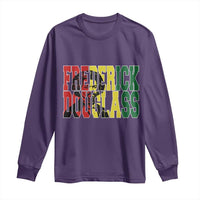 Frederick Douglass Long Sleeve Shirt Pan African Flag Black History Month - Wonder Print Shop
