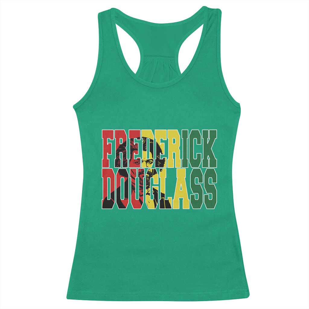 Frederick Douglass Racerback Tank Top Pan African Flag Black History Month - Wonder Print Shop