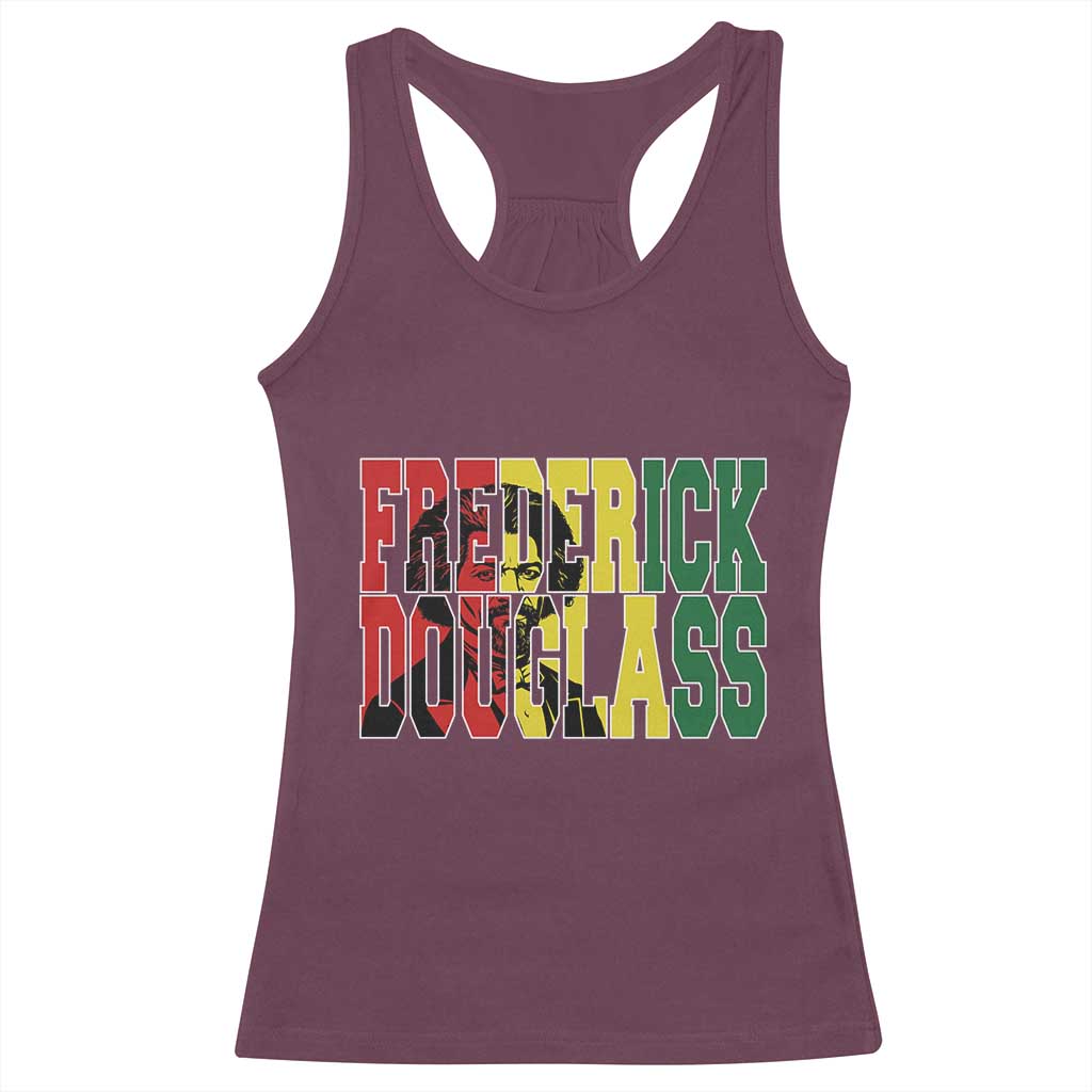 Frederick Douglass Racerback Tank Top Pan African Flag Black History Month - Wonder Print Shop