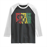 Frederick Douglass Raglan Shirt Pan African Flag Black History Month - Wonder Print Shop