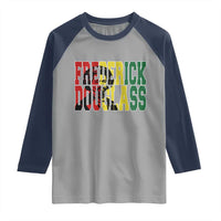 Frederick Douglass Raglan Shirt Pan African Flag Black History Month - Wonder Print Shop