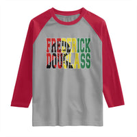 Frederick Douglass Raglan Shirt Pan African Flag Black History Month - Wonder Print Shop