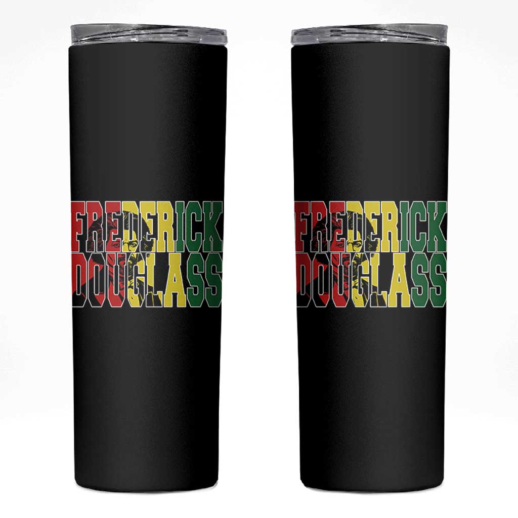 Frederick Douglass Skinny Tumbler Pan African Flag Black History Month - Wonder Print Shop