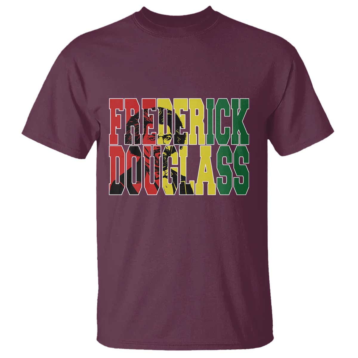 Frederick Douglass T Shirt Pan African Flag Black History Month - Wonder Print Shop