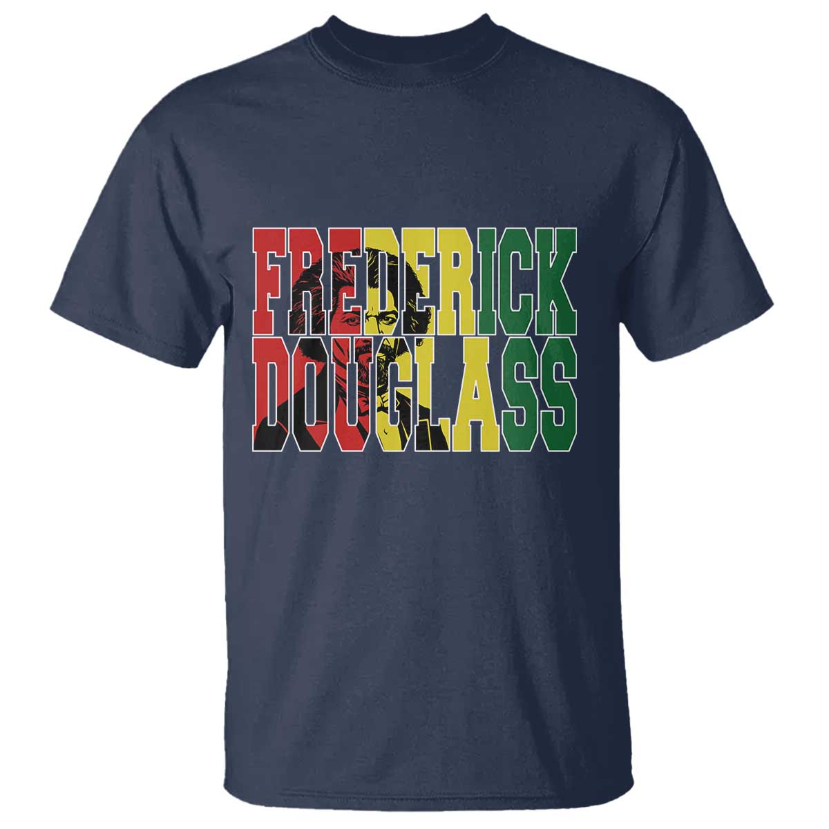 Frederick Douglass T Shirt Pan African Flag Black History Month - Wonder Print Shop