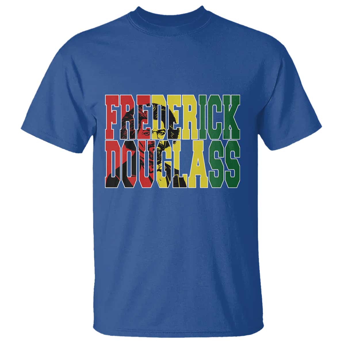 Frederick Douglass T Shirt Pan African Flag Black History Month - Wonder Print Shop