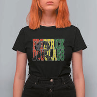 Frederick Douglass T Shirt For Women Pan African Flag Black History Month - Wonder Print Shop